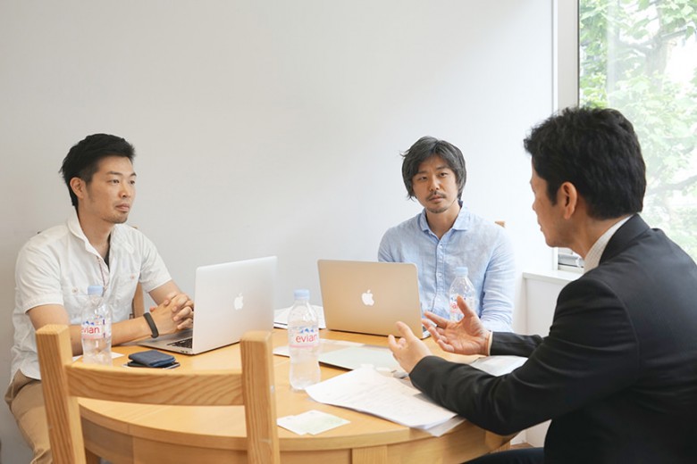 益田工房東京代々木上原オフィスにて、代表の洪と大石