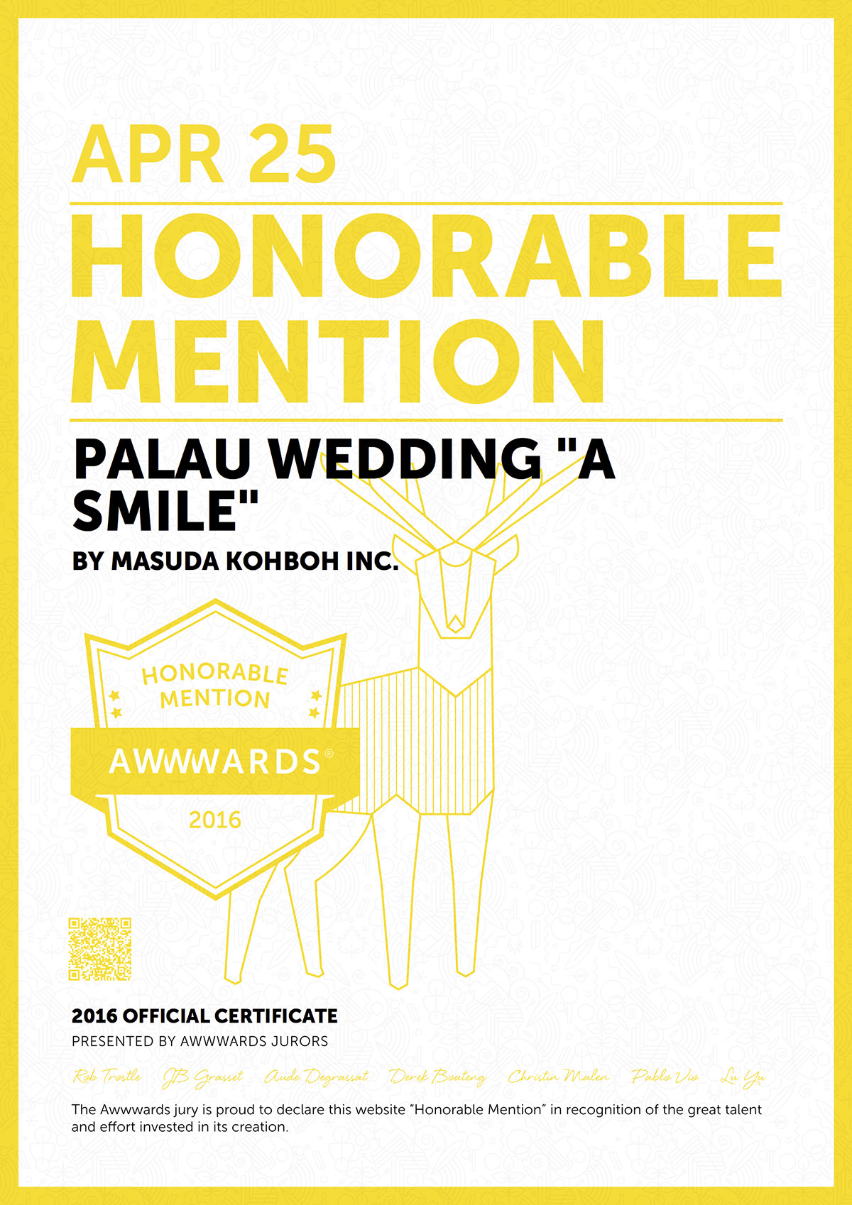 awwwards honorable mention受賞