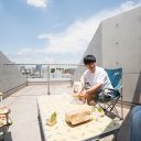 屋上でピクニックランチ