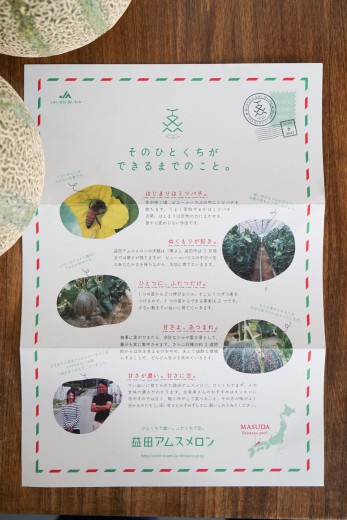 益田市から東京に送られてきたメロン