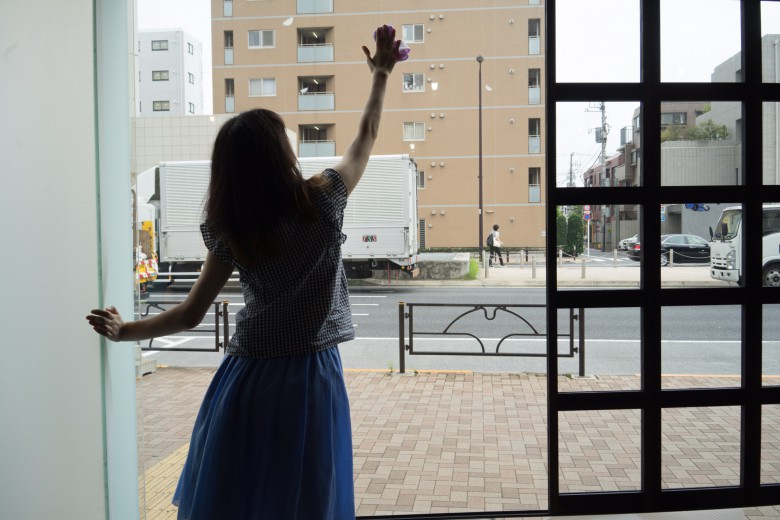 益田工房富ヶ谷オフィス、組子作業風景