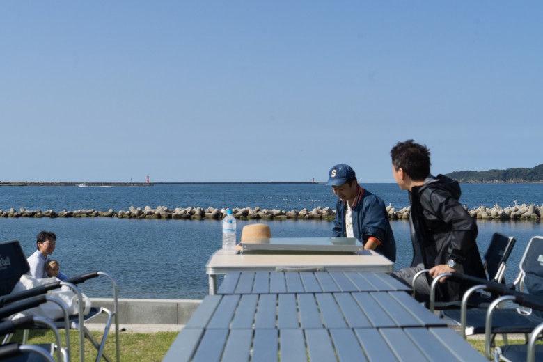 蟠竜湖湖畔開催のBBQ風景