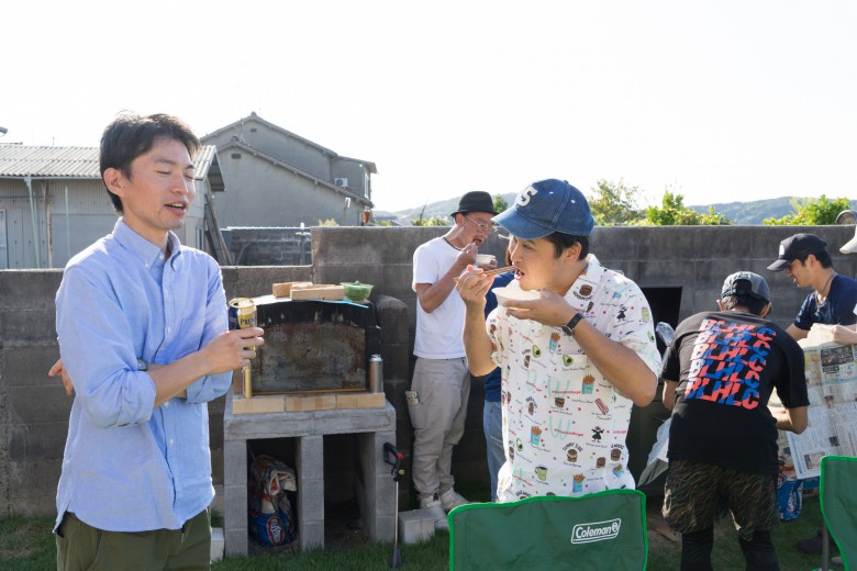 蟠竜湖湖畔開催のBBQ風景
