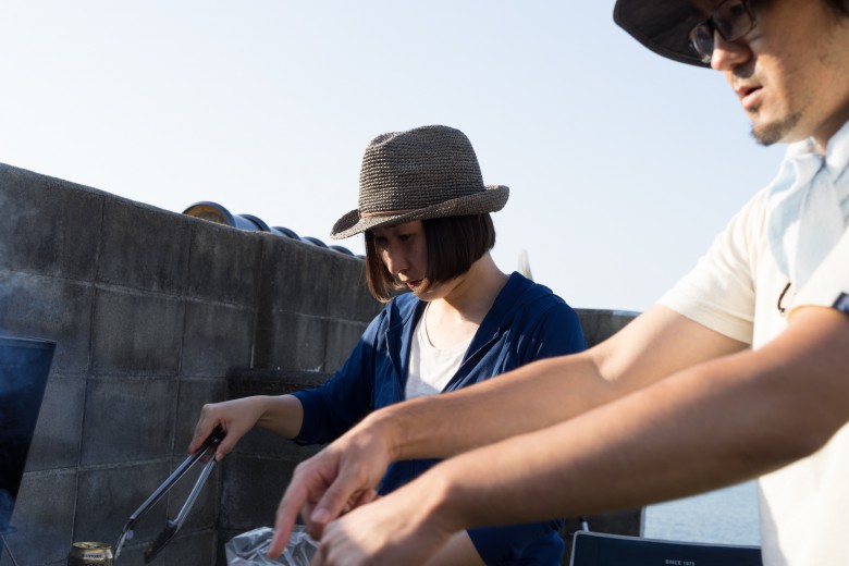 蟠竜湖湖畔開催のBBQ風景