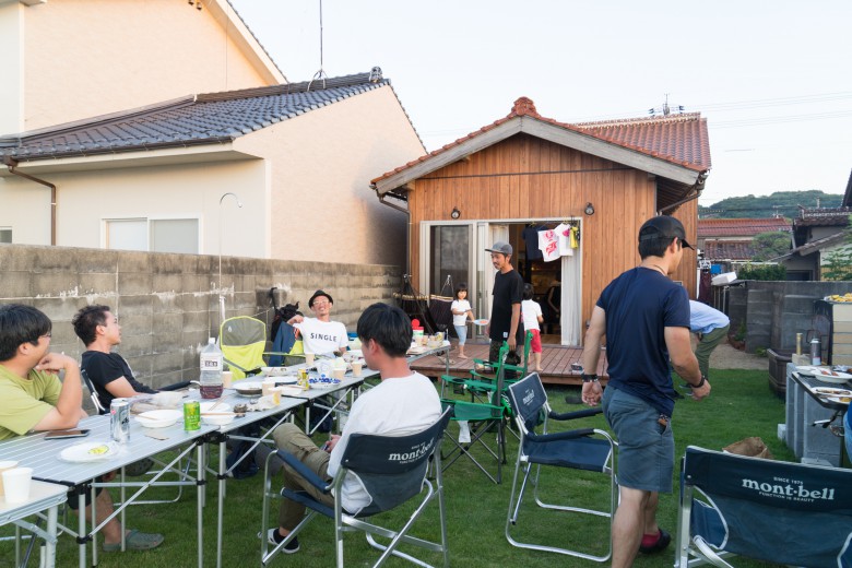 蟠竜湖湖畔開催のBBQ風景